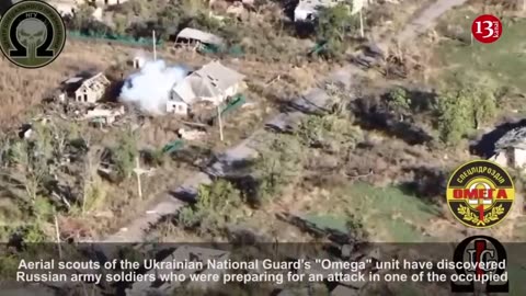 Drone interrupts work of Russians storing weapons, ammunition at houses and preparing for new attack