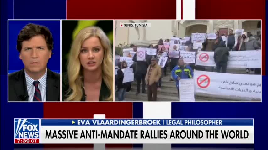 Tucker Carlson Covers Massive Protests Against Vaccine Mandates Break Out All Over the World