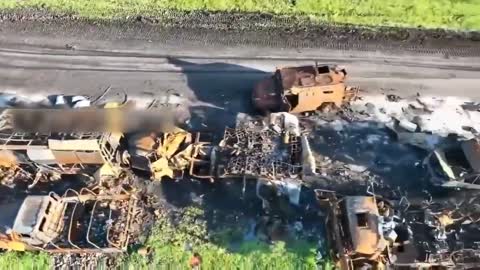 Russian column destroyed in Kharkiv
