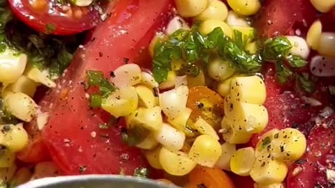 Peach & Tomato Sald With Fish Sauce Vinaigrette