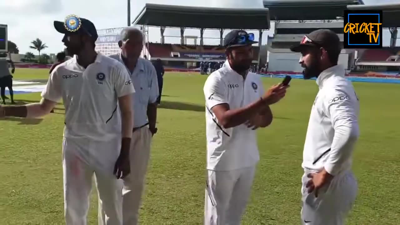 Rohit Sharma interviews Ajinkya Rahane and Jasprit Bumrah...