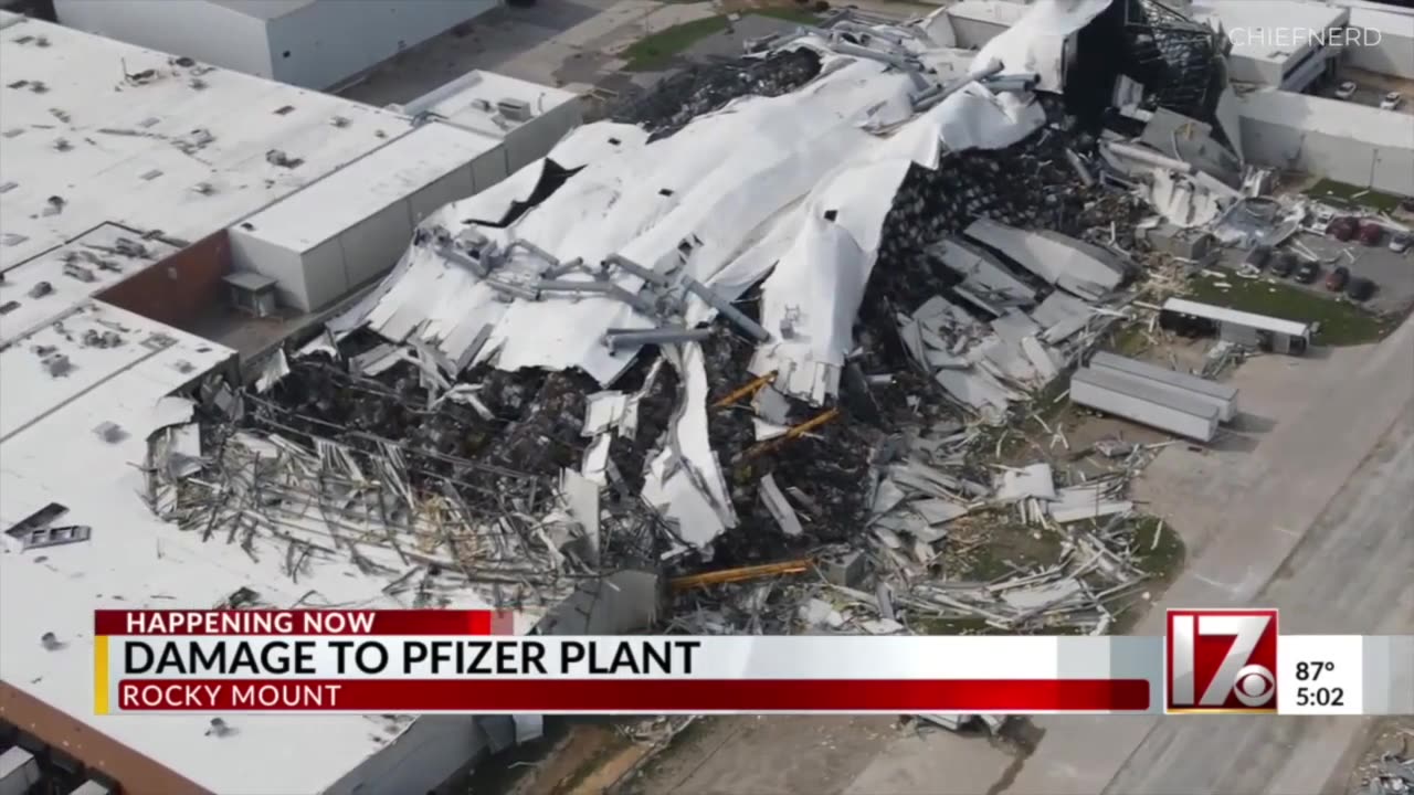WOW: Pfizer Manufacturing Facility Gets Hit By MASSIVE Tornado