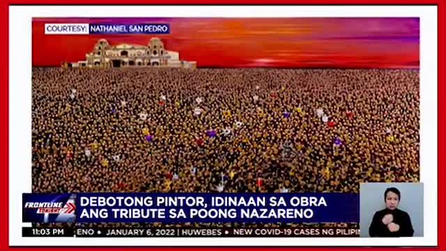 Debotong pintor, idinaansa obra ang tribute saPoong Nazareno