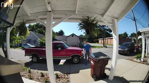 Man Punches Hanging Planter