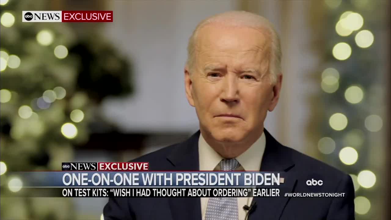 Biden Up Past Pudding Time, Confuses COVID Test Kits And Pills Repeatedly In Disastrous Interview