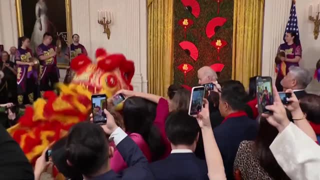 BALLROOM DUNCE! Watch Joe Surprised by Lunar New Year Dancers, Jill Stops Him from Dancing