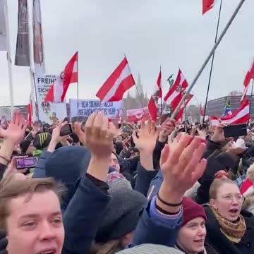 Austrians out protesting today against mandates