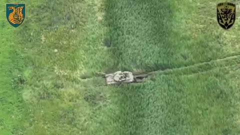 Ukrainian Kamikaze Drone Takes Out Russian Tank