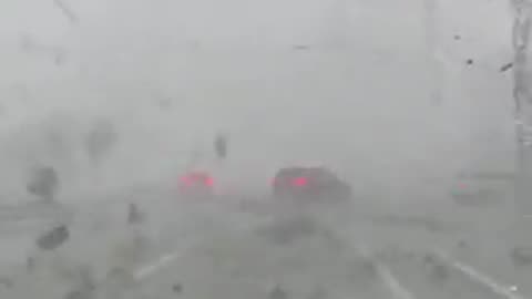 North Palm Beach Tornado flips car