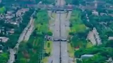 Pakistan capital Islamabad view from the top of mountain