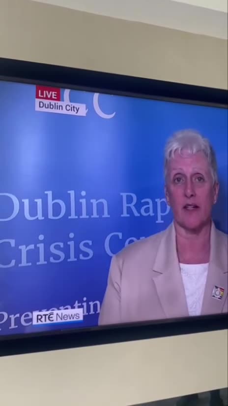 Dublin - Shirley Scott of the Dublin Rape Crisis Centre Collapses
