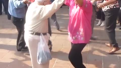 Grandpa Tosses Away Canes and Dances to the Music