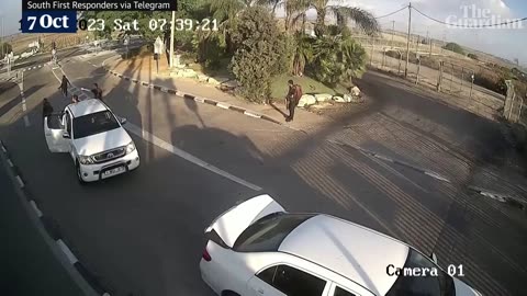 Footage captures Hamas fighters entering Israeli communities after border breach