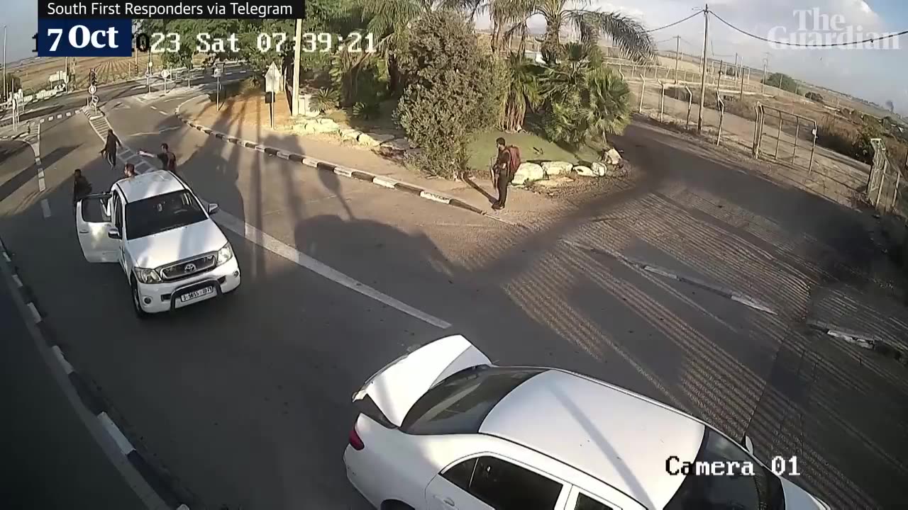 Footage captures Hamas fighters entering Israeli communities after border breach