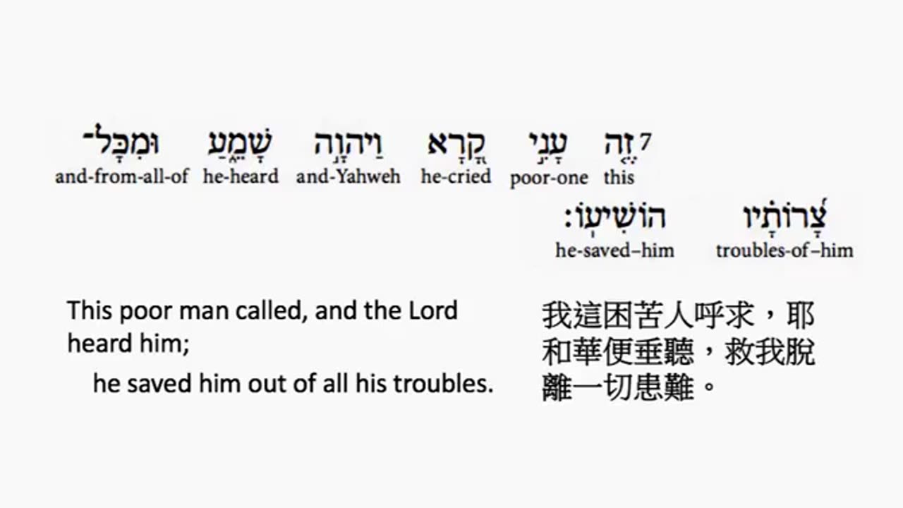 psalm 34 in hebrew _ salmo 34 en hebreo