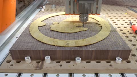 Marine Corps board. CNC wood inlay. BroinwooD.1