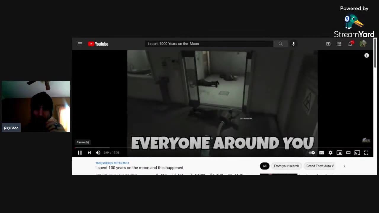 [Cyraxx Youtube 2021-8-26] i spent 100 years on the moon and this happened LIVE REACTION 1