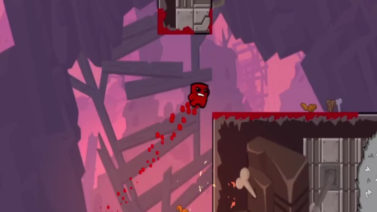 Siguen las aventuras en el nivel de cuchillas giratorias #supermeatboyforever