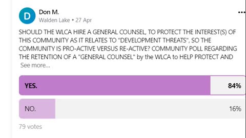 WILL WLCA DEFEND OUR "PLANNED DEVELOPMENT" ("PD")?