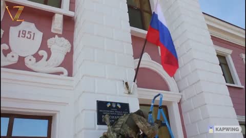 The Russian flag now flies proudly over the Vasilyevsky City Council of the Zaporizhia region.