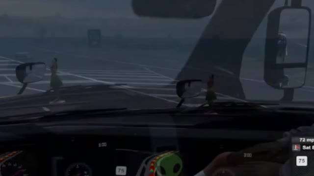 American Truck Simulator: Girl Almost Makes Me CRASH! #short #shorts