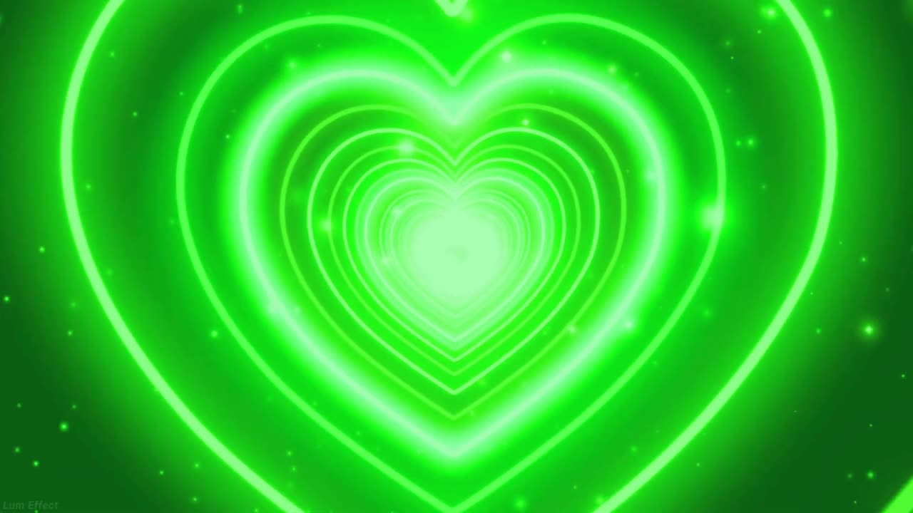 513. Heart Green Screen 💚Night Love Tunnel Decoration