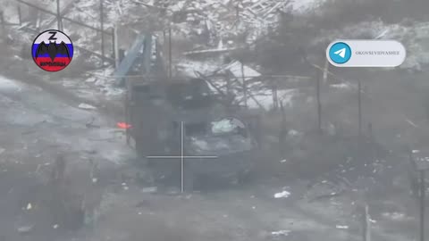 FPVs Turn a Ukrainian Kozak Armored Vehicle to Scrap Metal