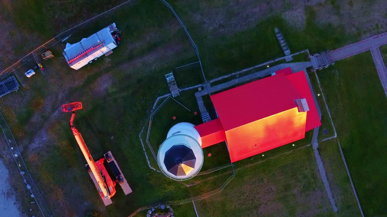 Drone over Tawas Lighthouse, East Tawas, Michigan