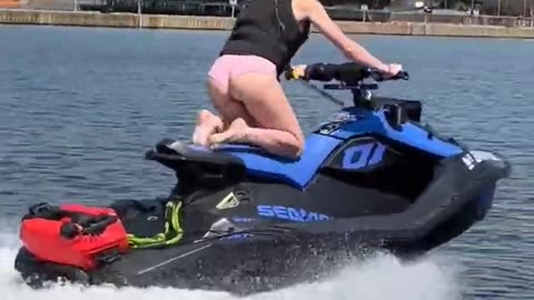 Michigan Hillbilly's Girlfriend on jetski