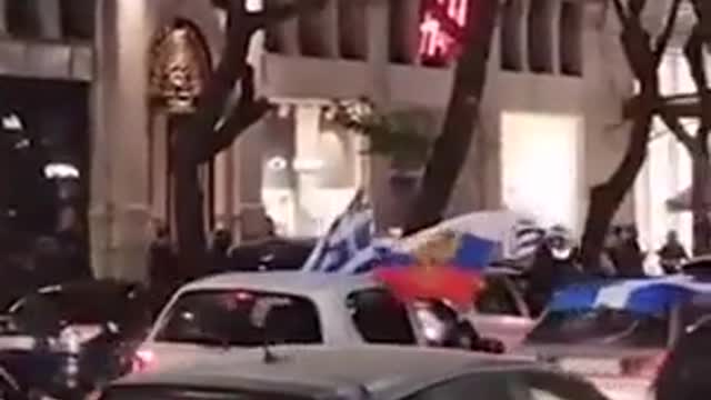 Pro Russia protests in Greece!!!