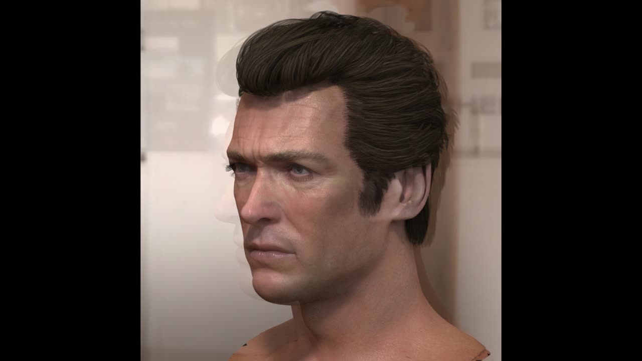 3d model Clint Eastwood head V1