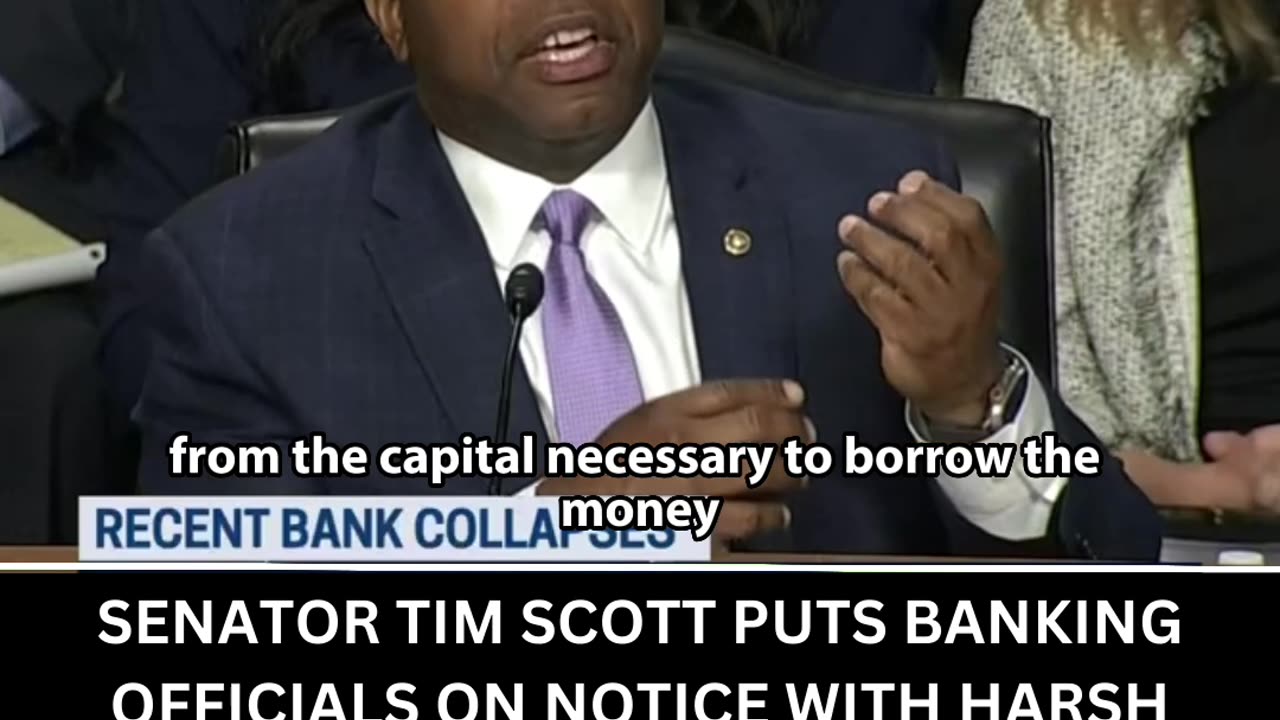 Tim Scott with Straight Talk to Banking Officials!