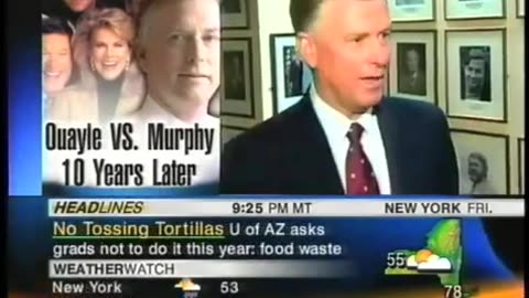 May 9, 2002 - VP Dan Quayle on 'Murphy Brown', 10 Years Later