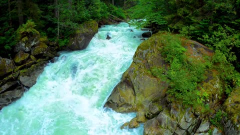 Waterfall landscape for relaxation