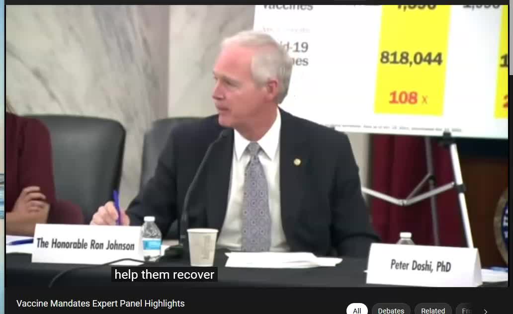 Vaccine Mandates Expert Panel Highlights (with Senator Ron Johnson)