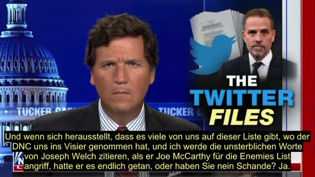 Tucker Carlson zu TwitterFiles (automatische Untertitel)