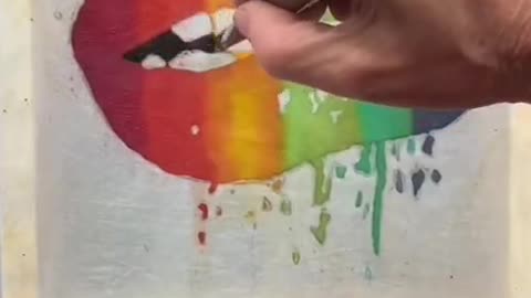 Artist Paints Lips on Fabric Using Wax And Colorful Dyes to Celebrate Pride Month