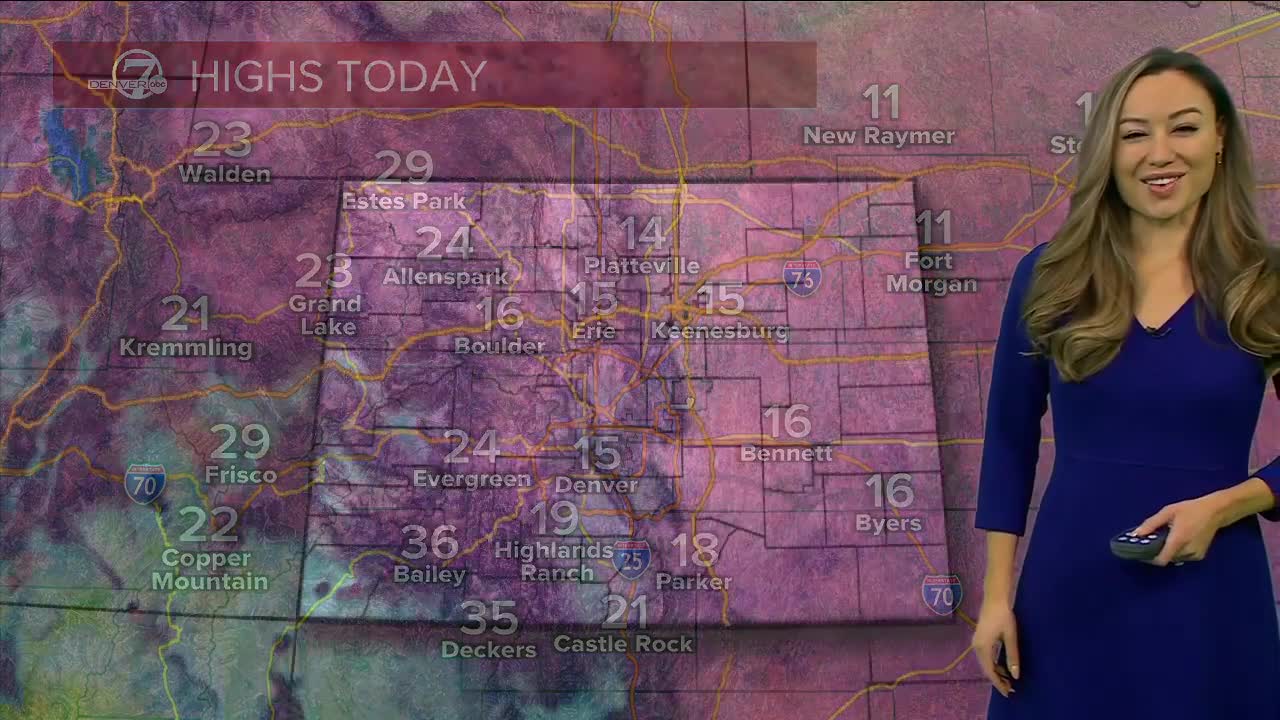 A frigid Friday, ahead of a much milder weekend and Christmas Day