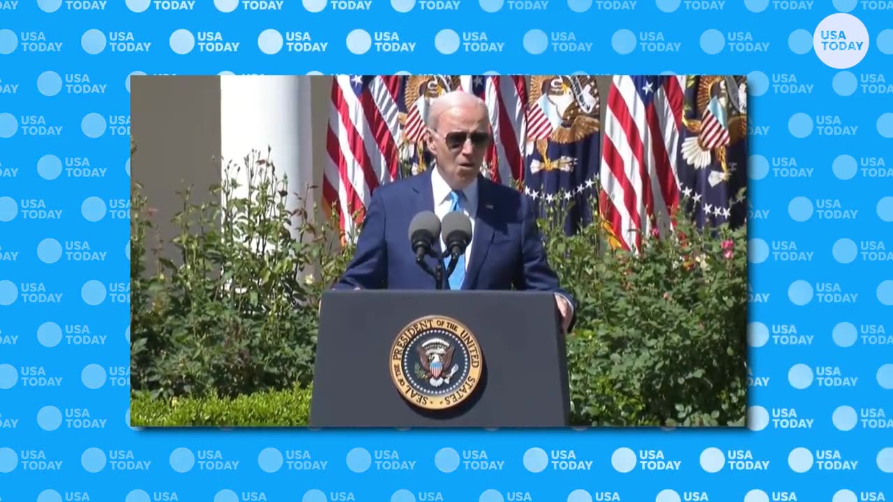 In a Rose Garden ceremony, President Joe Biden