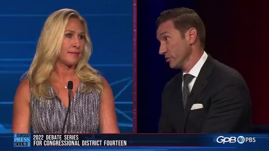 WATCH: Rep. MTG Turns Table on Debate Moderator 90 SECONDS