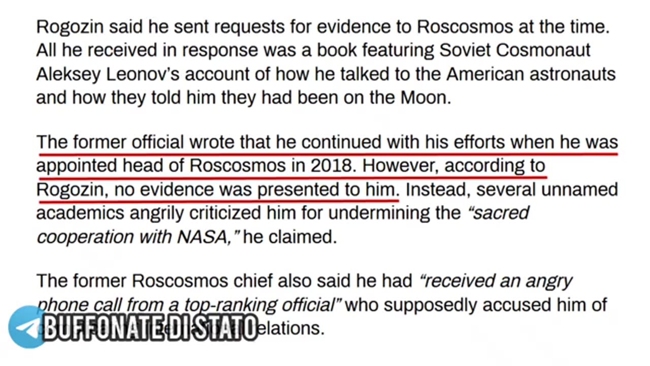 RUSSIA: <<La "gita" sulla luna finora non ha mostrato prove né evidenze. Pertanto i dubbi sono legittimi!>> [in descrizione troverai tutti i Link delle fonti che pongono domande che ad oggi non hanno avuto risposta]