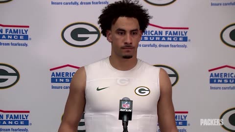 Packers Quarterback Jordan Love's Post Win Thoughts | Green Bay Packers