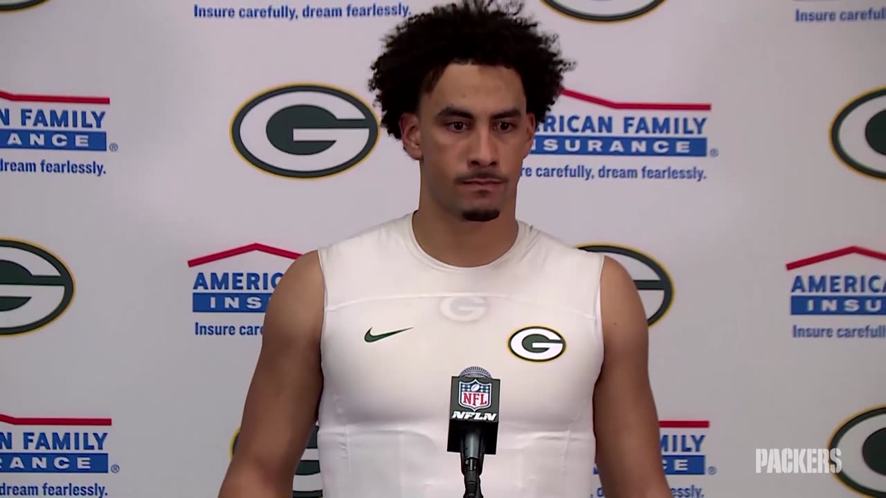 Packers Quarterback Jordan Love's Post Win Thoughts | Green Bay Packers
