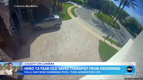 12-year-old rescues man drowning in pool l GMA