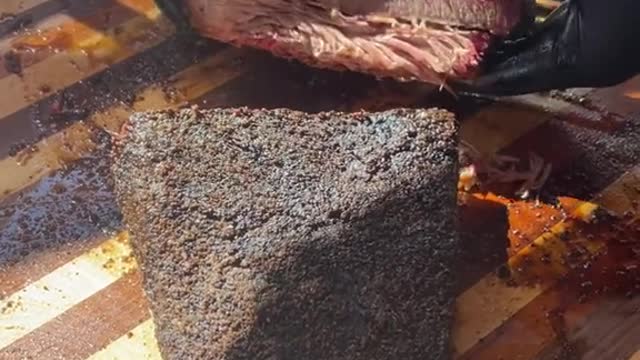 Not the prettiest but, man was she a juicy one💦 #brisket #bbqtiktok #bbqfood #tftibbq