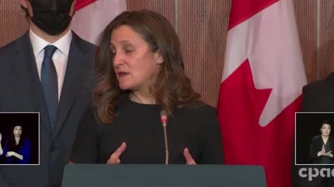 Freeland: 'The Way To Get Your Account Unfrozen Is To Stop Being Part Of The Blockade And Occupation.'