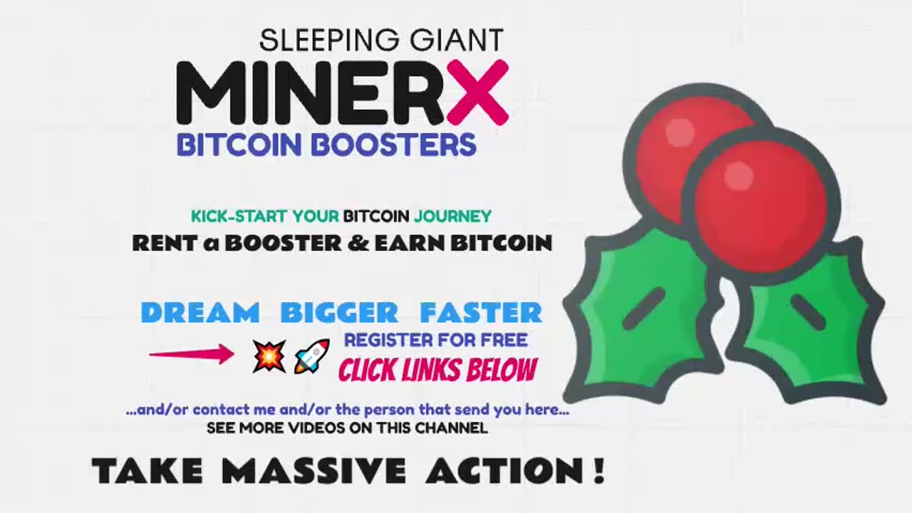 MINERX MINER X - merry x-mas - 5 WAYS TO EARN REAL BITCOIN via AI NOW - TOP TEAM ROB BUSER