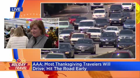 Travelers hitting roads, skies early for Thanksgiving