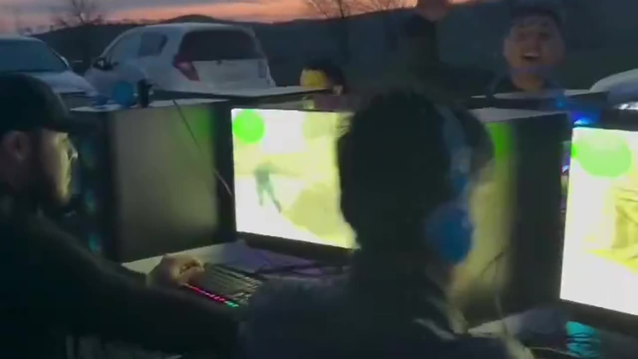 Some Counter-Strike players held a LAN outside with an incredible view