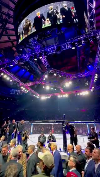 UFC 309 played the most EPIC Trump AD after Trump walked into Madison Square Garden